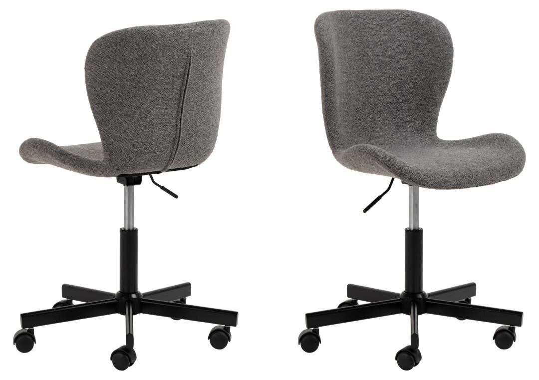 2-jų kėdžių komplektas Actona Batilda A1, pilkas kaina ir informacija | Biuro kėdės | pigu.lt