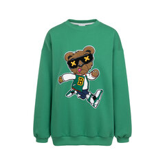 Džemperis Green Teddy, žalias kaina ir informacija | Džemperiai moterims | pigu.lt
