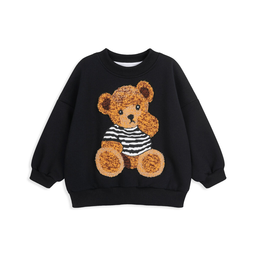 Džemperis mergaitėms Avril Teddy, juodas kaina ir informacija | Megztiniai, bluzonai, švarkai mergaitėms | pigu.lt