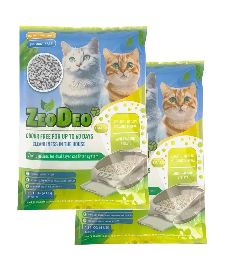 Ceolito kačių kraikas ZeoDeo, 3,6 kg kaina ir informacija | Kraikas katėms | pigu.lt