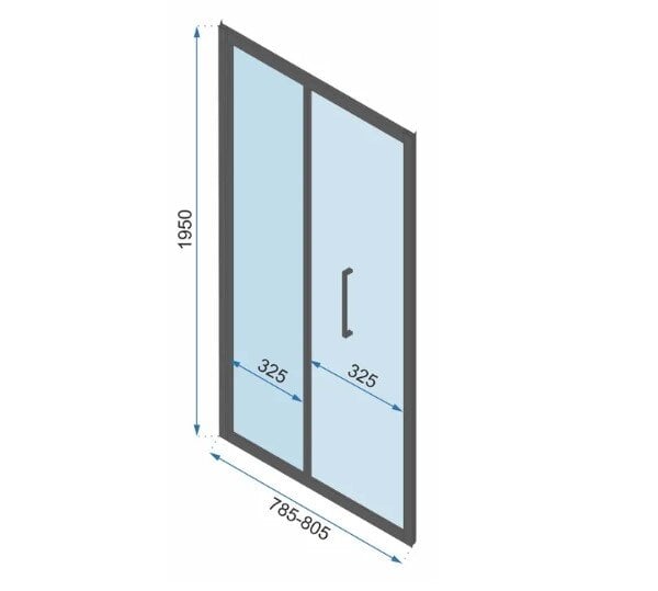 Sulankstomos dušo durys REA Rapid Fold 80 cm цена и информация | Dušo durys ir sienelės | pigu.lt