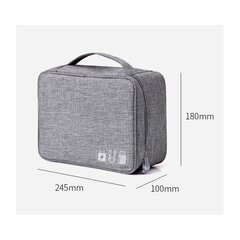 Дорожный органайзер, сумка, серый, 24,5 см x 18 см x 10 см цена и информация | Рюкзаки и сумки | pigu.lt