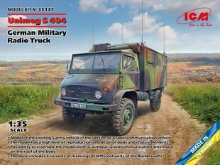 Klijuojamas modelis ICM 35137 German Military Radio Truck Unimog S 404 1/35 kaina ir informacija | Klijuojami modeliai | pigu.lt