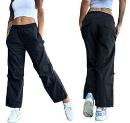 Женские штаны-парашюты Och bella, черные цена и информация | Женские брюки | pigu.lt
