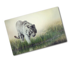 Tulup pjaustymo lentelė Baltasis tigras, 80x52 cm kaina ir informacija | Pjaustymo lentelės | pigu.lt