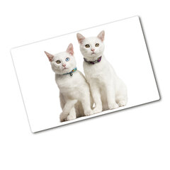 Tulup pjaustymo lentelė Baltos katės, 80x52 cm kaina ir informacija | Pjaustymo lentelės | pigu.lt