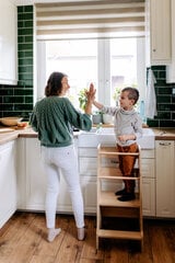 Virtuvės bokštelis Babylike Lena NKG3, rudas kaina ir informacija | Vaikiškos kėdutės ir staliukai | pigu.lt