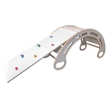 Medinis rokeris su laipiojimo čiuožykla Montessori BZW100, 100 cm kaina ir informacija | Lavinamieji žaislai | pigu.lt