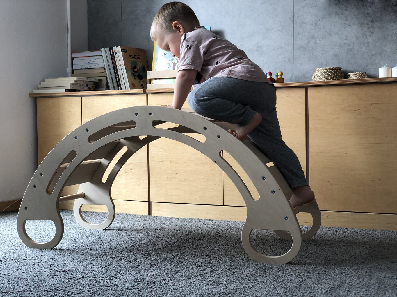 Medinis rokeris Montessori B100, 100 cm kaina ir informacija | Žaislai kūdikiams | pigu.lt