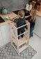 Virtuvės bokštelis Babylike N3R, smėlio spalvos kaina ir informacija | Vaikiškos kėdutės ir staliukai | pigu.lt