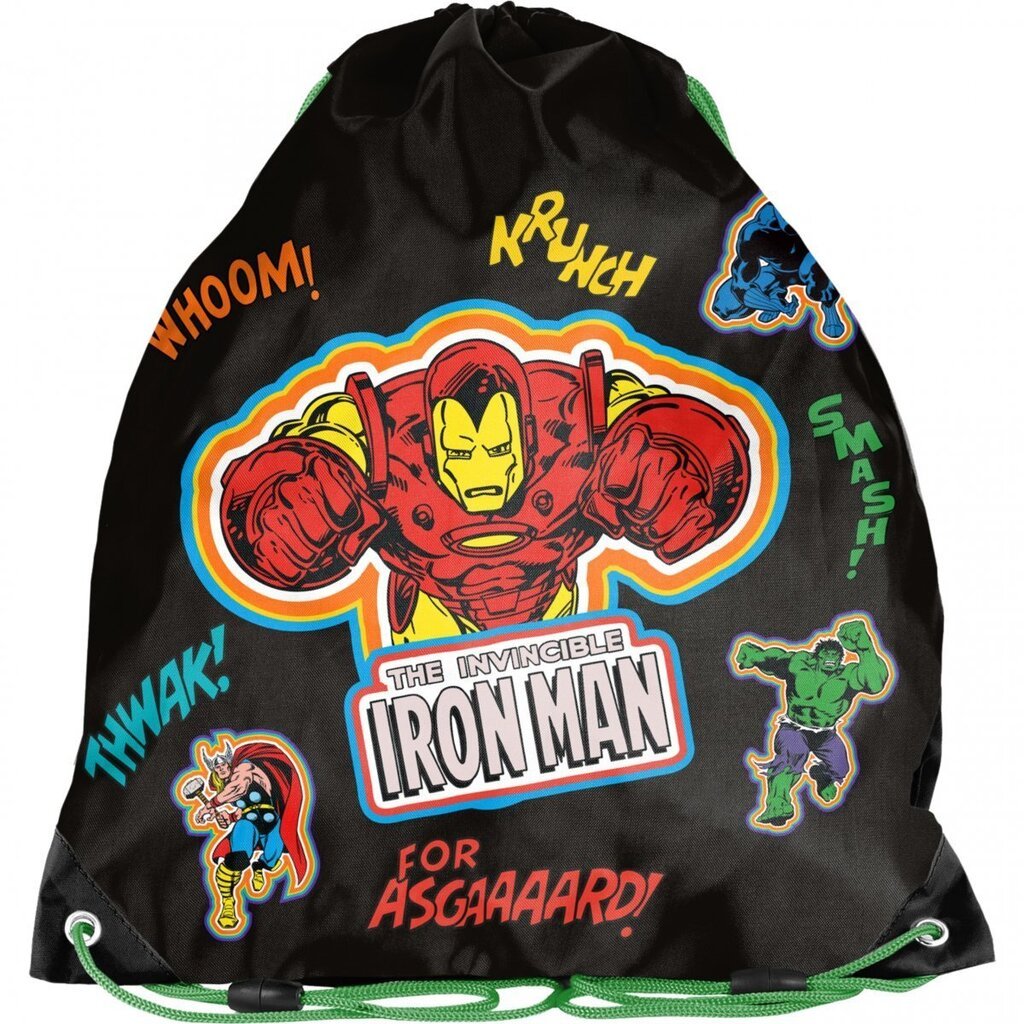 Mokyklinė kuprinė su priedais Paso Iron Man Avengers kaina ir informacija | Kuprinės mokyklai, sportiniai maišeliai | pigu.lt