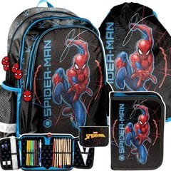 Mokyklinė kuprinė su priedais Paso 3in1 Spiderman (Žmogus voras) kaina ir informacija | Kuprinės mokyklai, sportiniai maišeliai | pigu.lt
