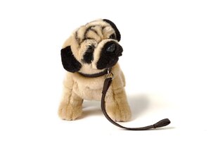 Плюшевый щенок золотистого ретривера на поводке - 23 см цена и информация | Мягкие игрушки | pigu.lt