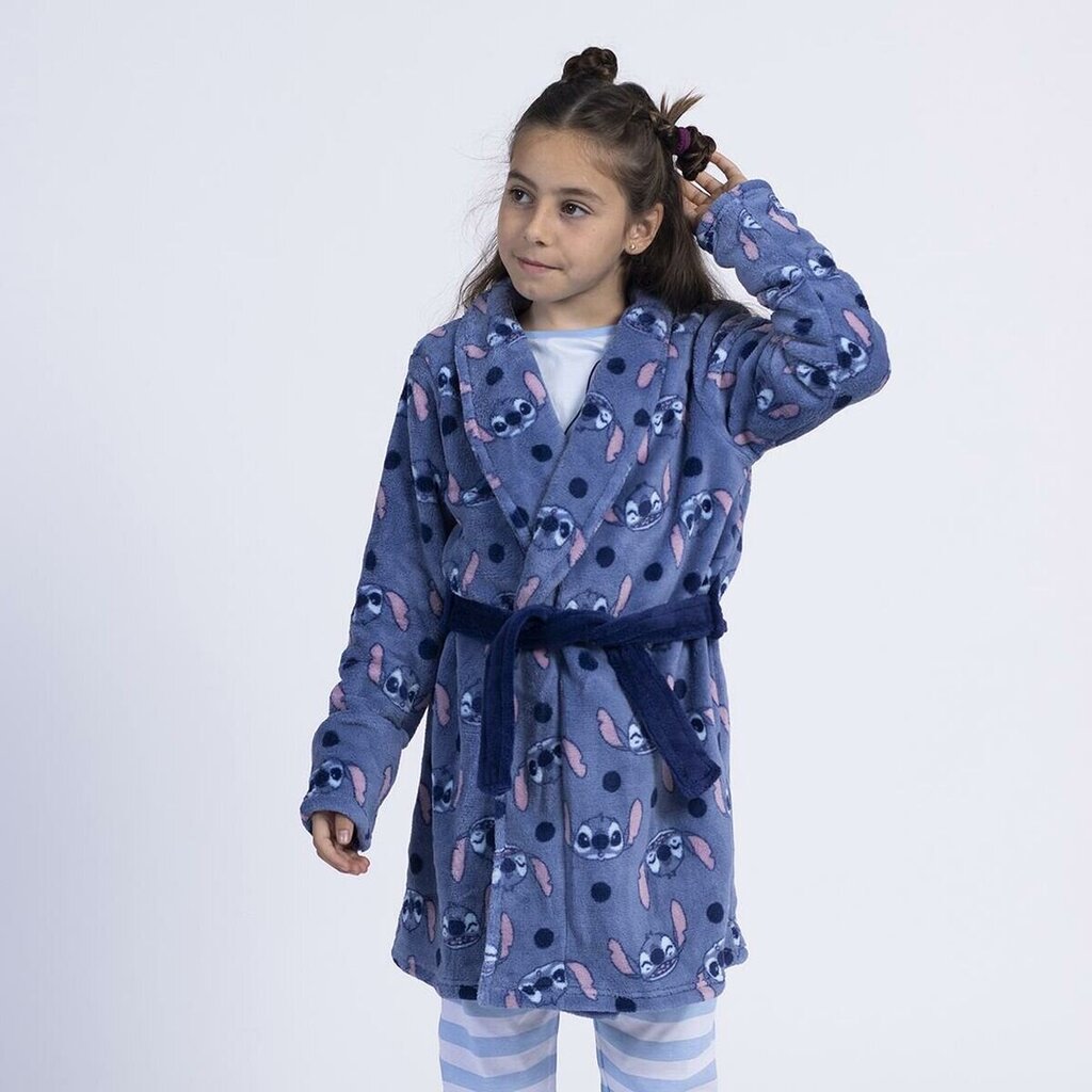 Chalatas mergaitėms Stitch, mėlynas kaina ir informacija | Pižamos, chalatai mergaitėms | pigu.lt