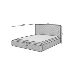 Кровать  Princce, 180x200 см, черный цвет цена и информация | Кровати | pigu.lt