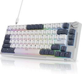 Royal Kludge RH81 белая беспроводная механическая клавиатура | 75%, Hot-swap, RGB, Blue Switches, US цена и информация | Клавиатуры | pigu.lt