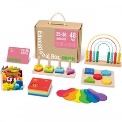 Деревянные фигурки для сортировки и сопоставления «Tooky Toy Learning Box» предназначен для малышей в возрасте от 2 лет и старше цена и информация | Игрушки для малышей | pigu.lt