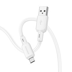 Borofone Cable BX94 Crystal color - USB to Micro USB - 2,4A 1 metre white цена и информация | Кабели для телефонов | pigu.lt