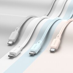 Borofone Cable BX94 Crystal color - USB to Typ C - 3A 1 metre light pink цена и информация | Кабели для телефонов | pigu.lt