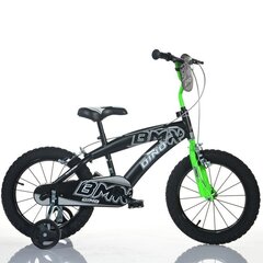 Prekė su pažeidimu. Vaikiškas dviratis Dino Bikes BMX 16", 165XC-0401, juodas kaina ir informacija | Prekės su pažeidimu | pigu.lt