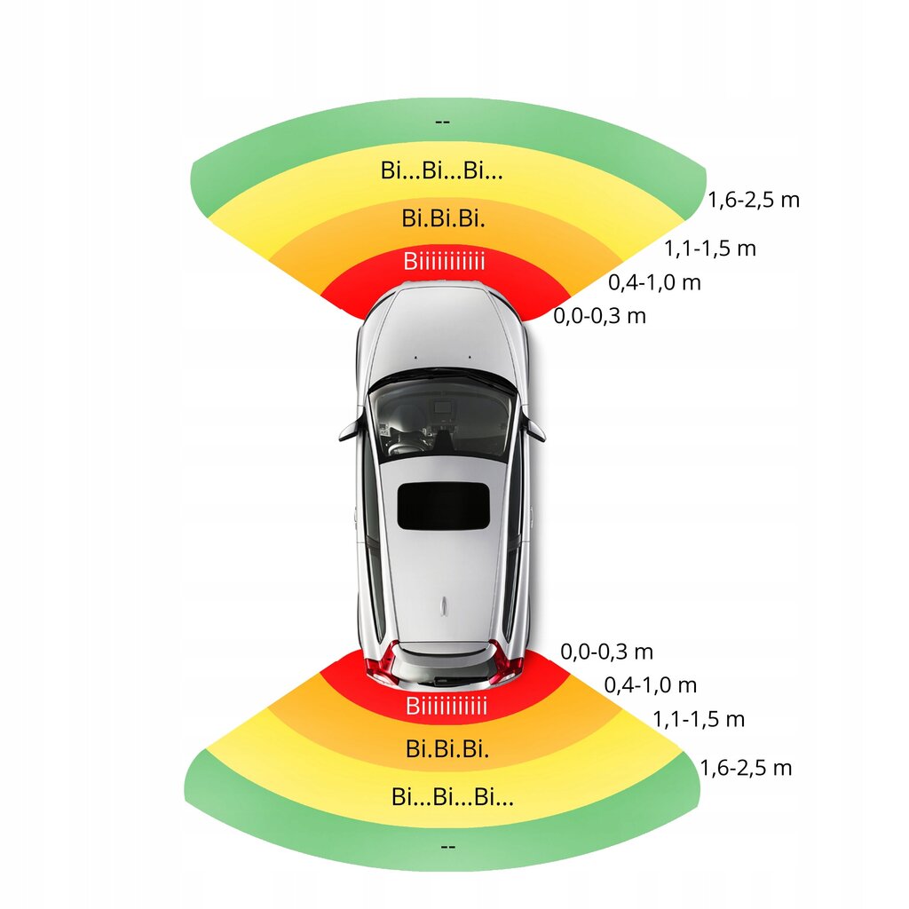Parkavimo sistema EinParts, 8 daviklių kaina ir informacija | Parkavimo sistemos | pigu.lt