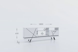 Televizoriaus staliukas Garant Geometry, 180x35x65 cm, baltas kaina ir informacija | TV staliukai | pigu.lt