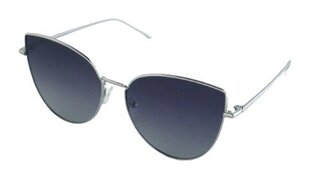 Солнцезащитные очки с металлической оправой для женщин Icone ST 103 C3 61-16, серебристые & синие цена и информация | Женские солнцезащитные очки | pigu.lt