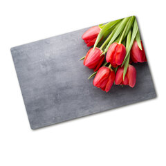 Tulup pjaustymo lentelė Raudona tulpė, 80x52 cm kaina ir informacija | Pjaustymo lentelės | pigu.lt
