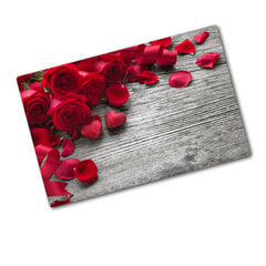 Tulup pjaustymo lentelė Raudonos rožės, 80x52 cm kaina ir informacija | Pjaustymo lentelės | pigu.lt