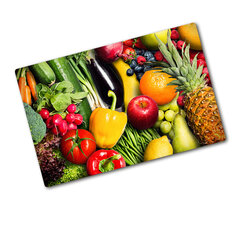 Tulup pjaustymo lentelė Daržovės ir vaisiai, 80x52 cm цена и информация | Разделочная доска | pigu.lt