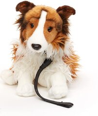 Pliušinis šuo kolis su pavadėliu, 25 cm kaina ir informacija | Minkšti (pliušiniai) žaislai | pigu.lt