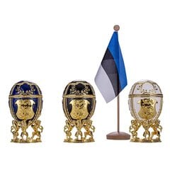 Faberge stiliaus Estiški kiaušiniai Danila-souvenirs, papuošalų dėžutės, 3 vnt. kaina ir informacija | Kitos originalios dovanos | pigu.lt