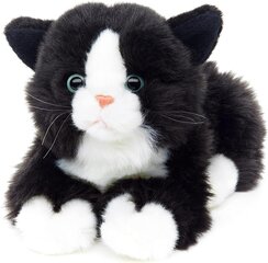 Плюшевый котёнок с голосом, чёрно-белый, 20 см цена и информация | Мягкие игрушки | pigu.lt