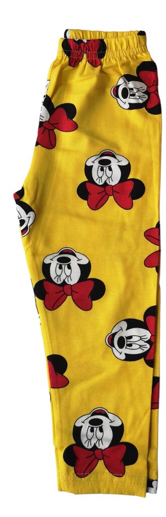 Tamprės mergaitėms Minnie Mouse, geltonos цена и информация | Kelnės mergaitėms | pigu.lt