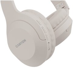 Canyon Bluetooth Headset BTHS-3  On-Ear|Stereo|BT5.1   beige retail цена и информация | Наушники | pigu.lt