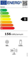 Bomann KG322.1W цена и информация | Холодильники | pigu.lt