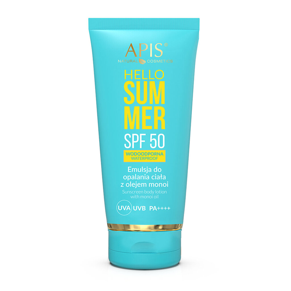 Kremas nuo saulės Apis Hello Summer SPF 50 Sunscreen Body Lotion, 200 ml kaina ir informacija | Kremai nuo saulės | pigu.lt