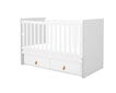 Kūdikių lovytė KikkaBoo Hollee, 60 x 120 cm, pilka/balta kaina ir informacija | Kūdikių lovytės | pigu.lt