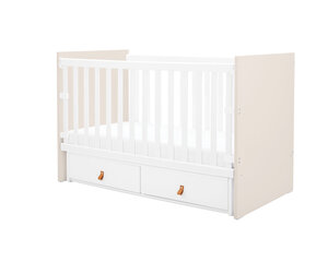 Детская кроватка KikkaBoo Hollee, 60 x 120 см, серый/белый цвет цена и информация | Детские кроватки | pigu.lt