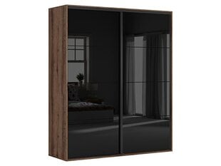 Шкаф BRW Flex, коричневый/черный цвет цена и информация | Шкафы | pigu.lt