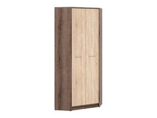 Угловой шкаф для одежды Nepo Plus, коричневый цвет цена и информация | Шкафы | pigu.lt