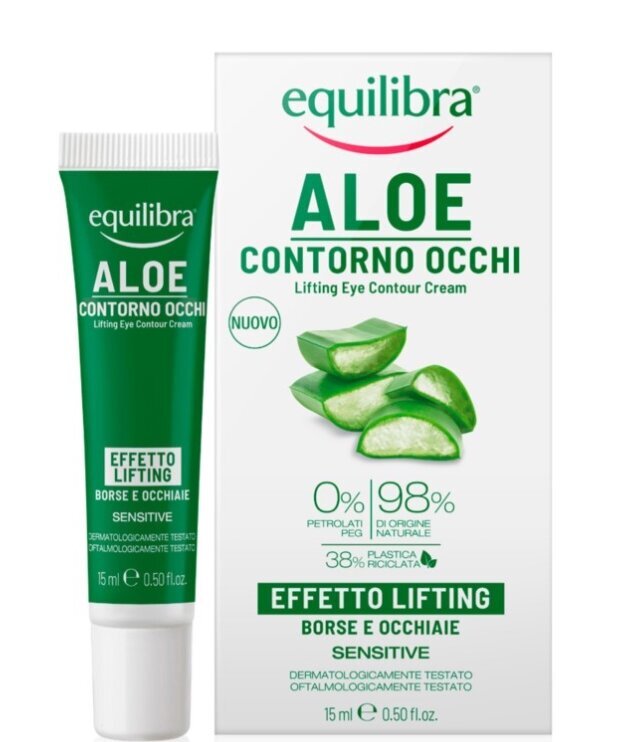 Paakių kremas Equilibra Aloe Contour Eye, 15 ml kaina ir informacija | Paakių kremai, serumai | pigu.lt