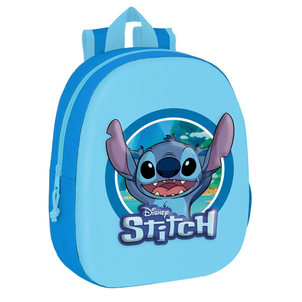 Mokyklinė kuprinė Stitch Disney 3D, mėlyna цена и информация | Kuprinės mokyklai, sportiniai maišeliai | pigu.lt