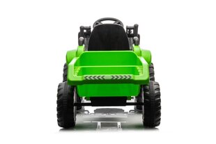 Vienvietis vaikiškas elektrinis traktorius su kaušu ir priekaba BW-X002A, žalias kaina ir informacija | Elektromobiliai vaikams | pigu.lt