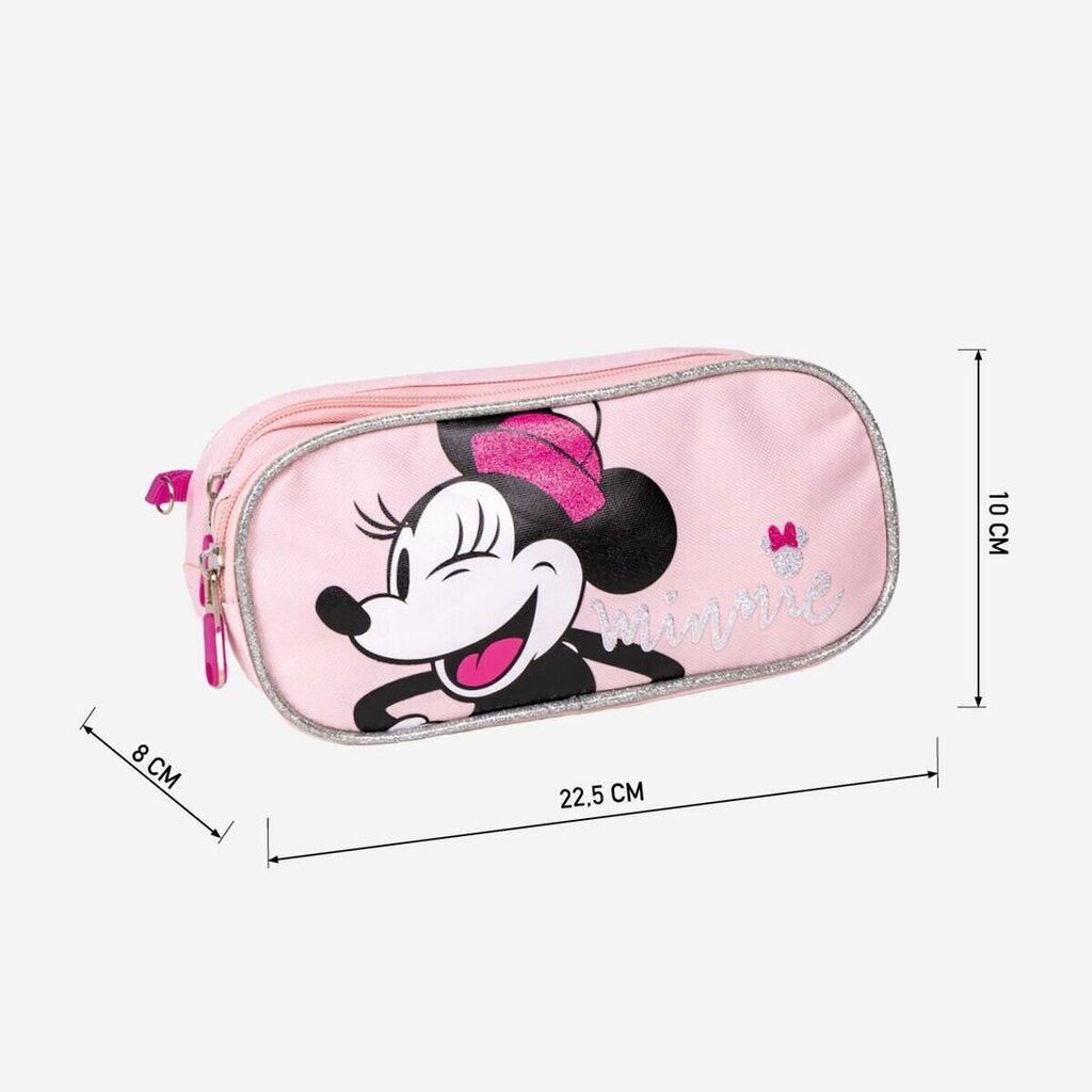 Dvigubas penalas Minnie Mouse, rožinis kaina ir informacija | Kanceliarinės prekės | pigu.lt