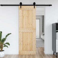 Durys, 80x210cm, pušies medienos masyvas цена и информация | Межкомнатные двери | pigu.lt