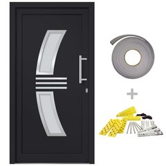 vidaXL Priekinės durys antracito spalvos 108x208cm 3057579 kaina ir informacija | Vidaus durys | pigu.lt