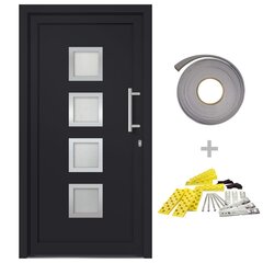 vidaXL Priekinės durys antracito spalvos 98x208cm 279196 цена и информация | Межкомнатные двери | pigu.lt
