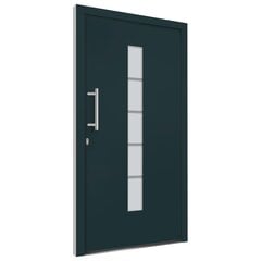vidaXL Priekinės durys antracito spalvos 100x210cm цена и информация | Уличные двери | pigu.lt