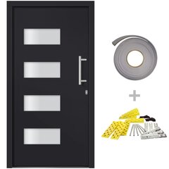 vidaXL Priekinės durys antracito spalvos 100x210cm 3056825 kaina ir informacija | Vidaus durys | pigu.lt